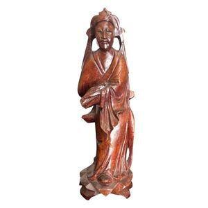 Vintage Hand Carved Chinese Spiritual Deity Figurine